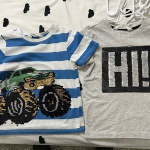 Boys reversible sequin t shirts
